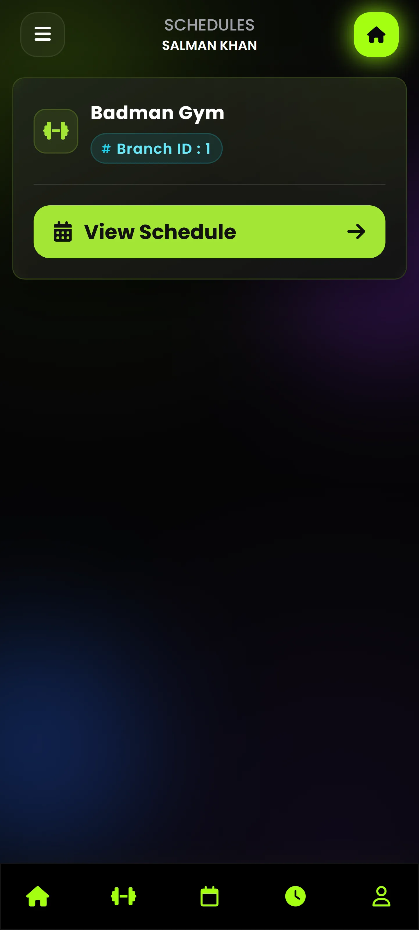 Gym ERP Mobile App Screen 14
